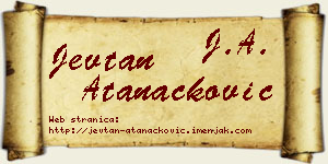 Jevtan Atanacković vizit kartica
